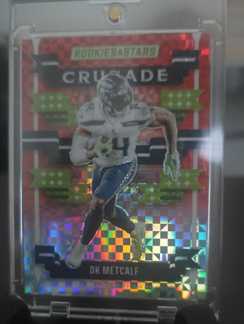 Panini Rookies & Stars DK Metcalf Red Green Holographic Trading Card